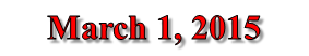 Text Box: March 1, 2015